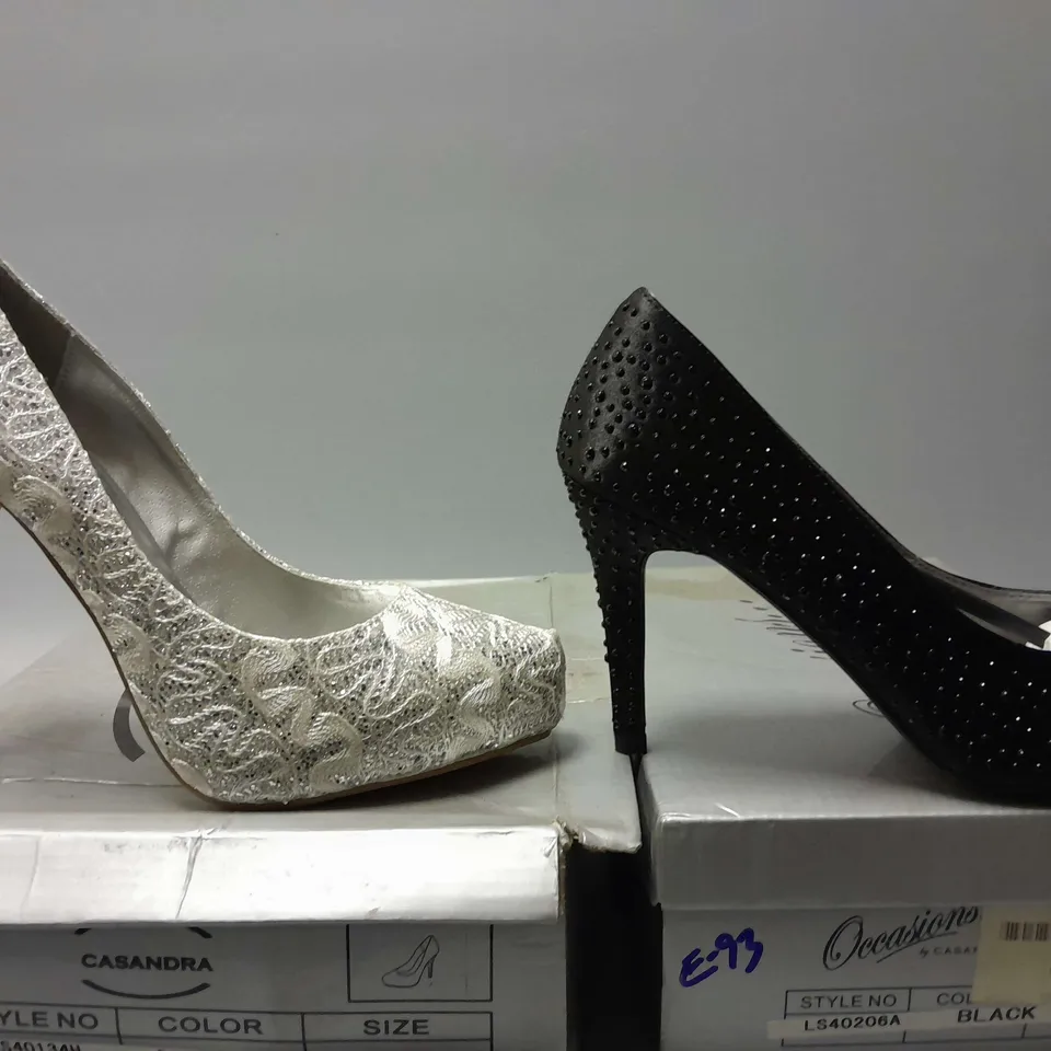 APPROXIMATELY 6 ASSORTED BOXED PAIRS OF SHOES IN VARIOUS SIZES TO INCLUDE CASANDRA, OCCASIONS BY CASANDRA, ETC