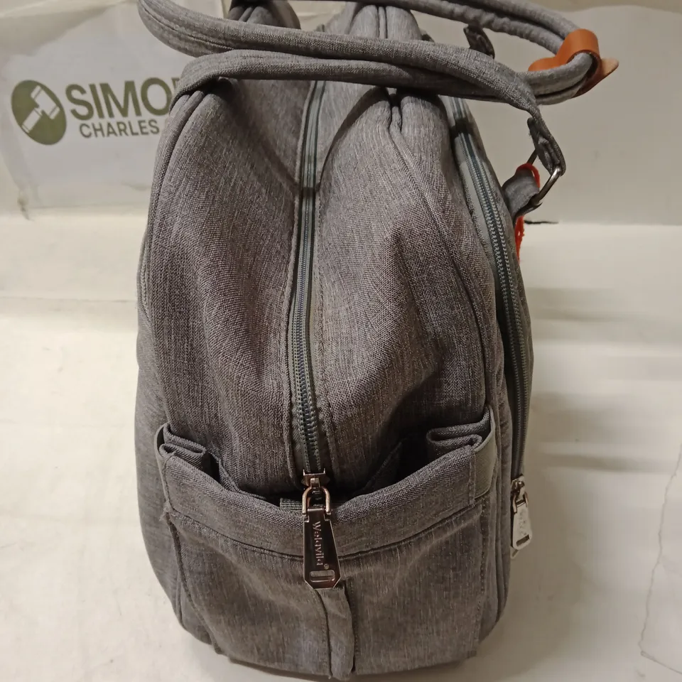 GREY FABRIC SHOULDER BAG / LAPTOP BAG (WELAVILA)
