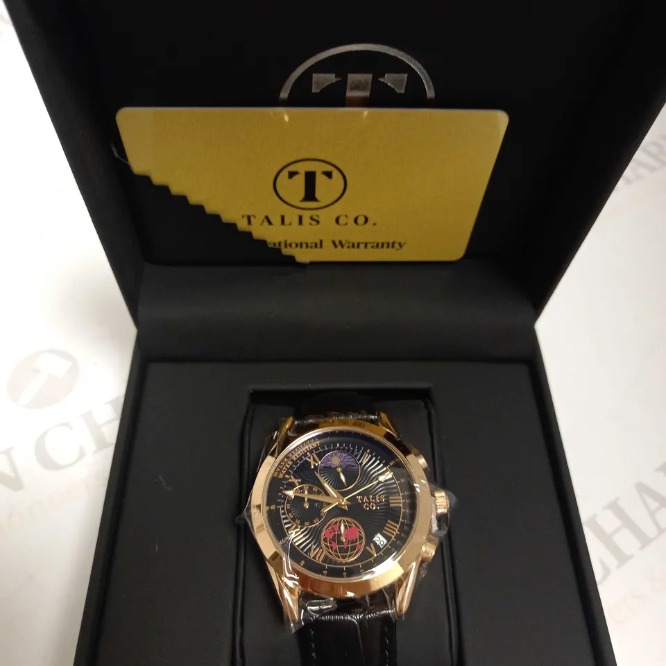 TALIS CO TWO TONE LEATHER STRAP WATCH RRP £550