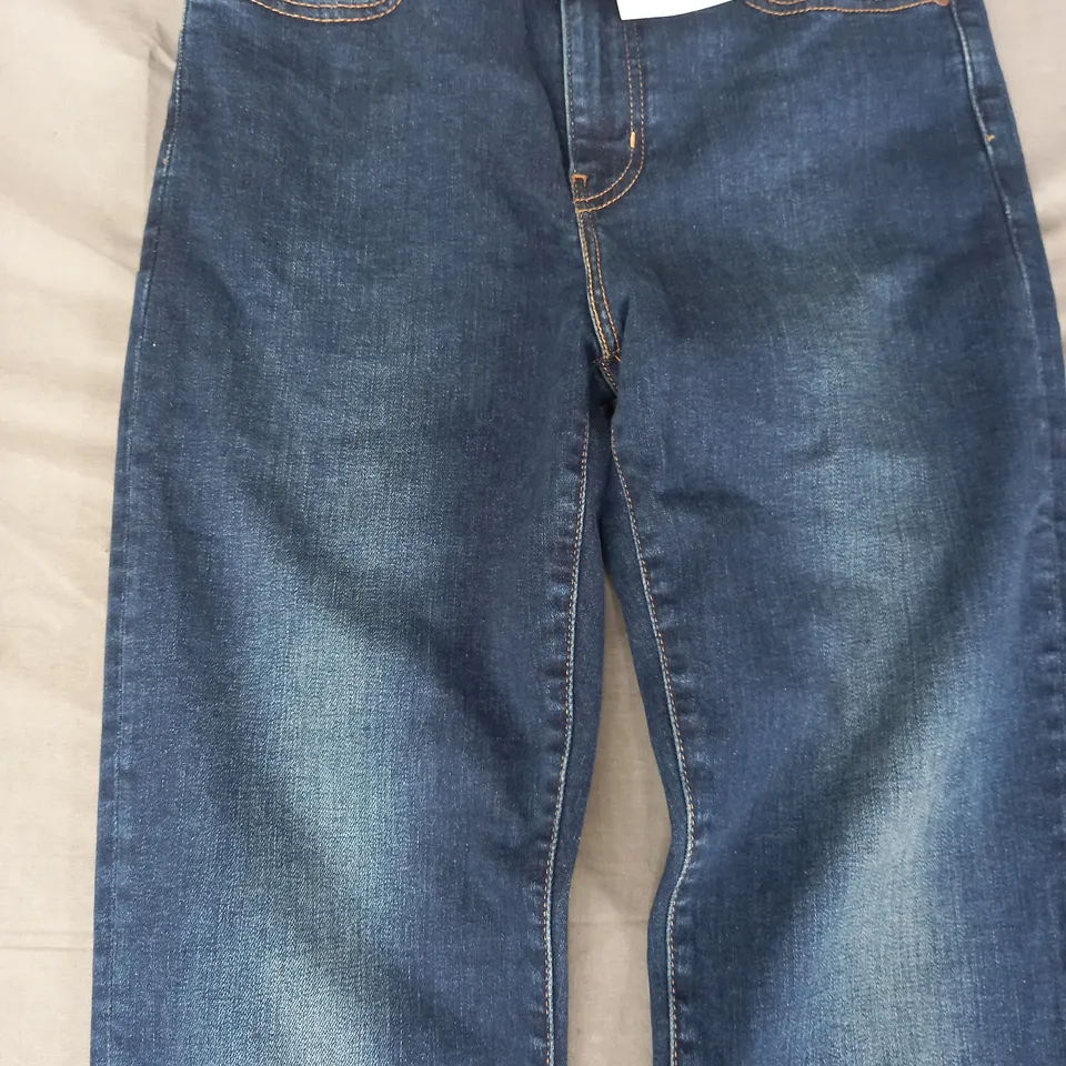 LEVI'S 724 HIGH-RISE SLIM STRAIGHT JEANS IN DARK BLUE SIZE 29/30