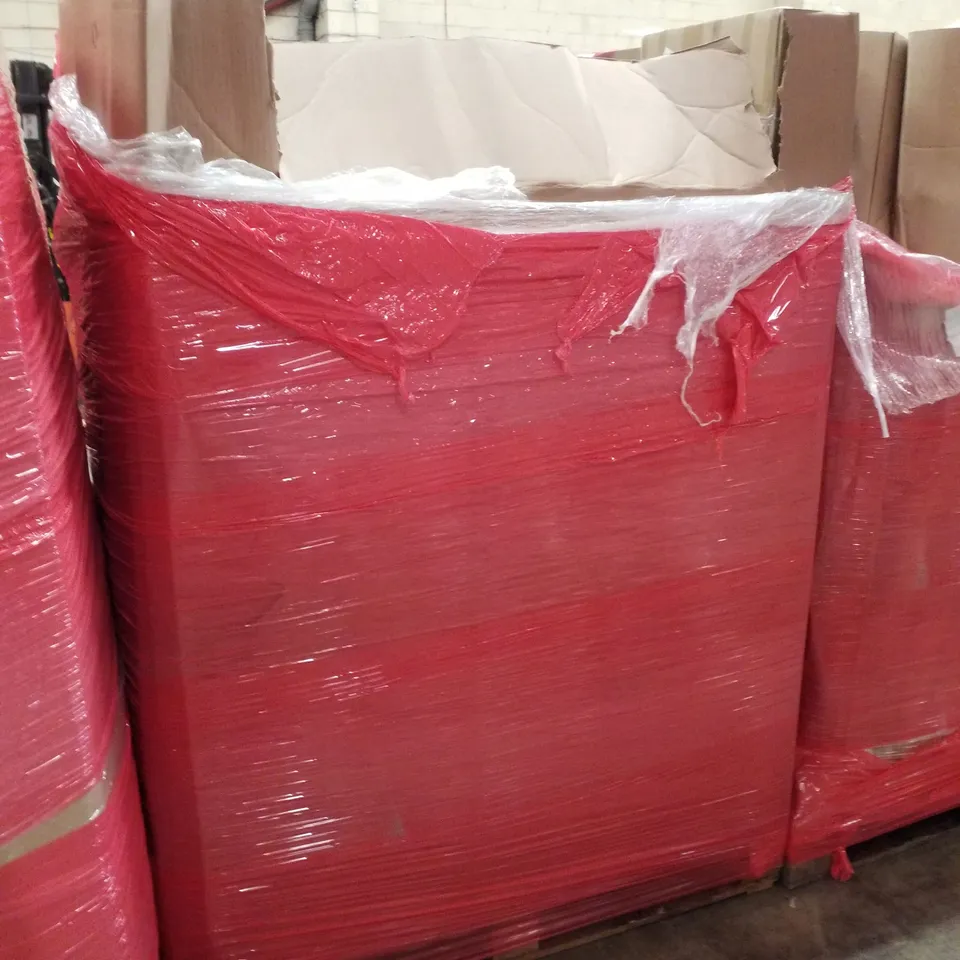 PALLET CONTAINING ASSORTED PRODUCTS INCLUDING LED HOLLYWOOD MIRROR, PLAYMAT, STEAM HANGING IRONING MACHINE, PLAYPEN, TRAMPOLINE & OFFICE CHAIR 