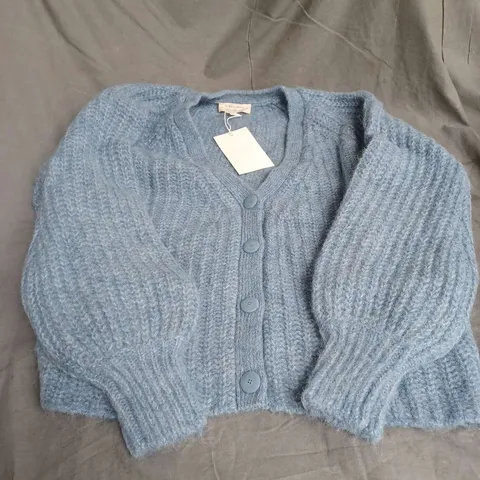 LA MAILLE SEZANE CARDIGAN IN VINTAGE BLEU SIZE S