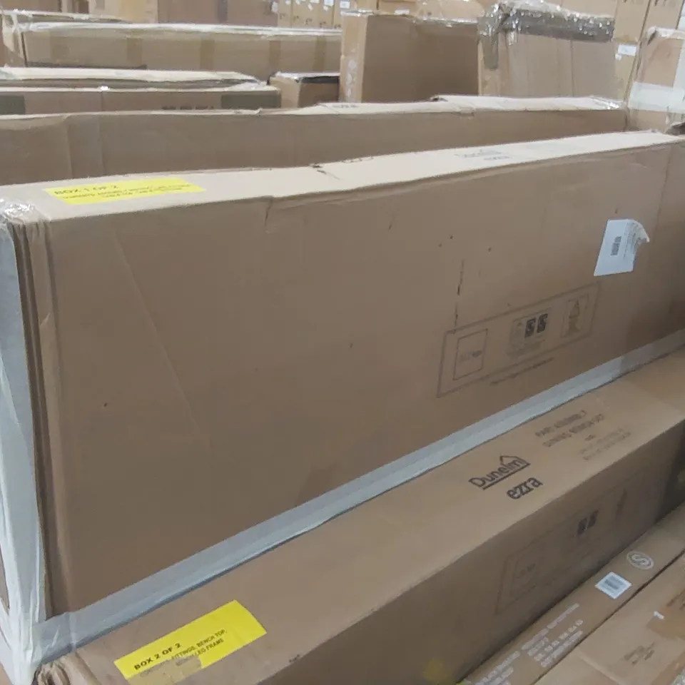 BOXED EZRA DINING BENCH SET (2 BOXES)