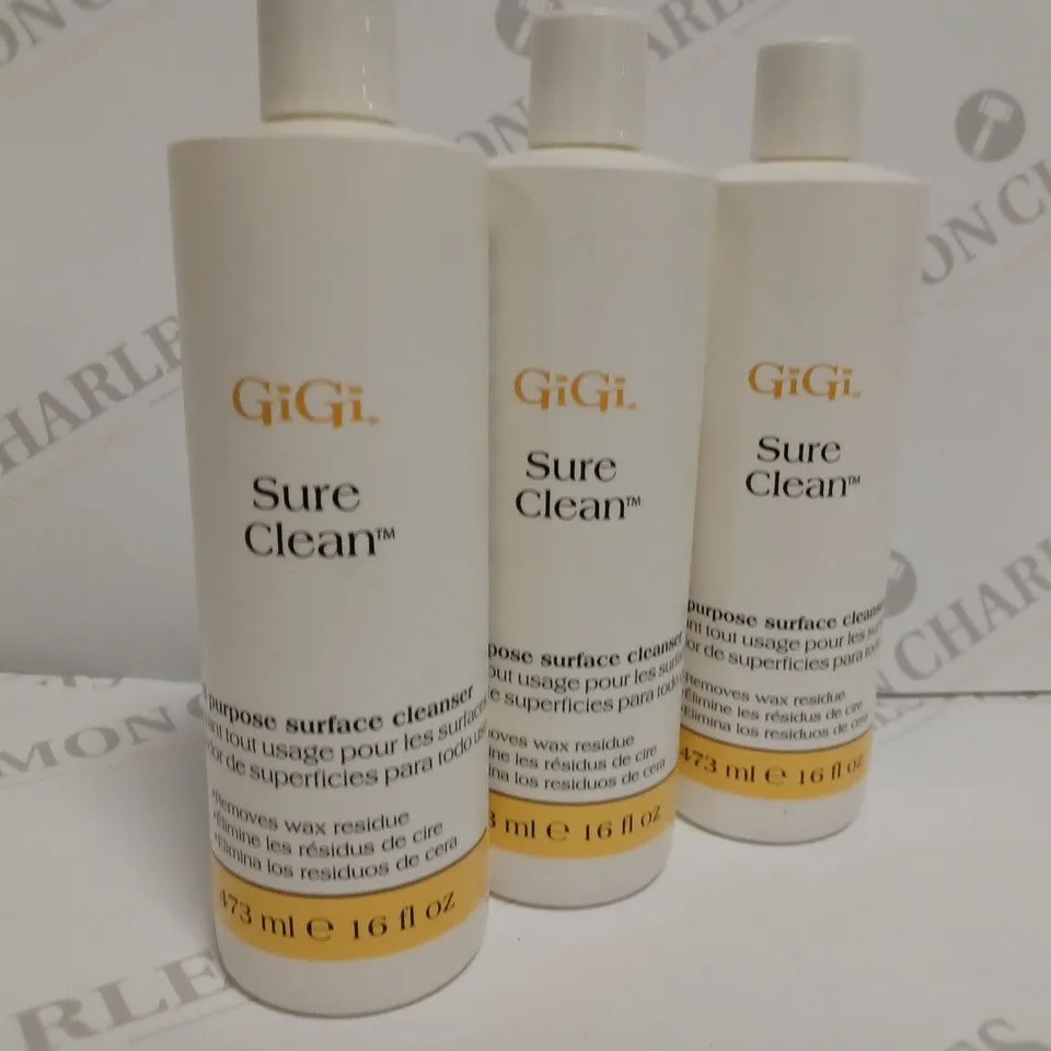 BOX OF APPROXIMATELY 6 GIGI SURE CLEAN ALL PURPOSE SURFACE CLEANSER - 473ML