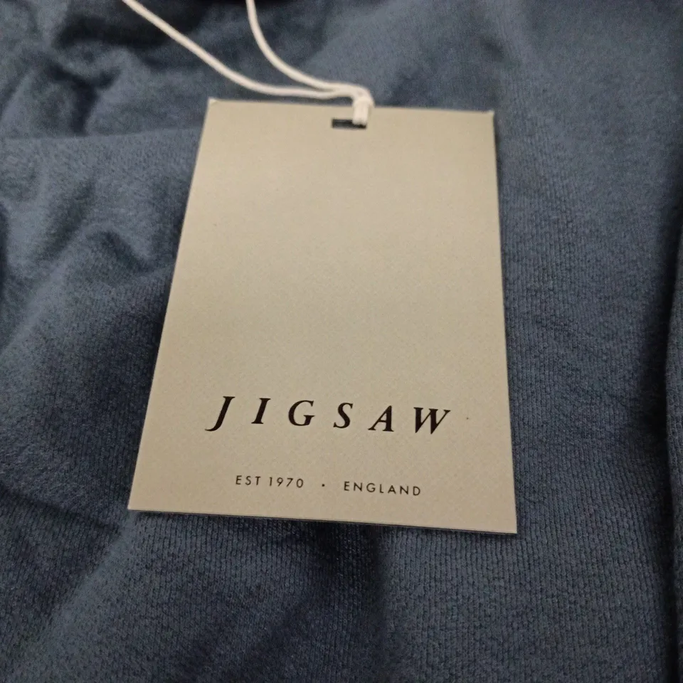 JIGSAW MICROCREPE COWL RUCHED DRESS – BLOOD BLUE – UK XL
