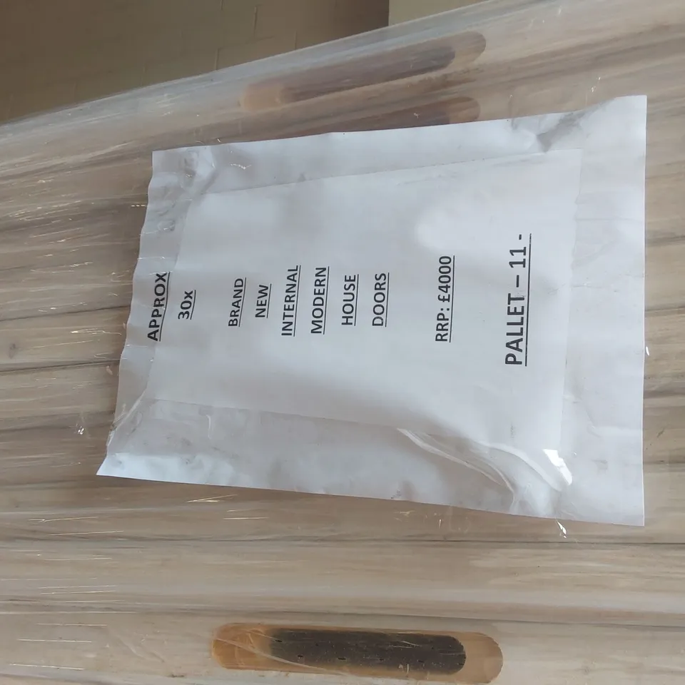 PALLET CONTAINING A VERY LARGE QUANTITY OF ASSORTED DOORS