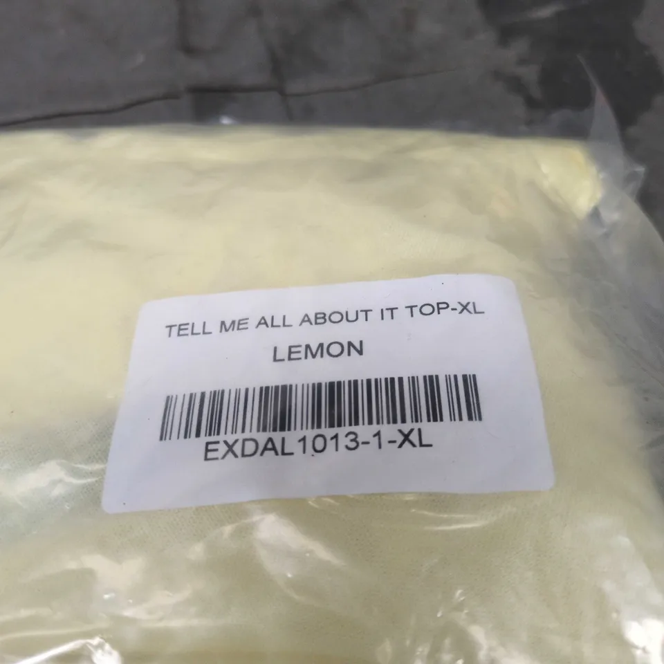WHITE FOX TELL ME ABOUT IT LEMON XL TOP