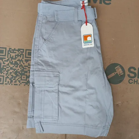SOULCAL & CO SOUL WASHED SHORTS IN SILVER SIZE LARGE