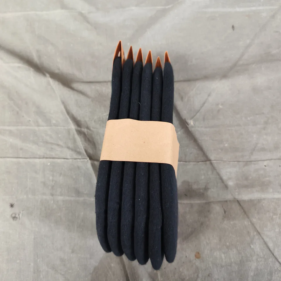 ALBERO NATUR BLACK COTTON SOCKS, EU 35–38 (UK 3.5–5) – 6 PAIRS