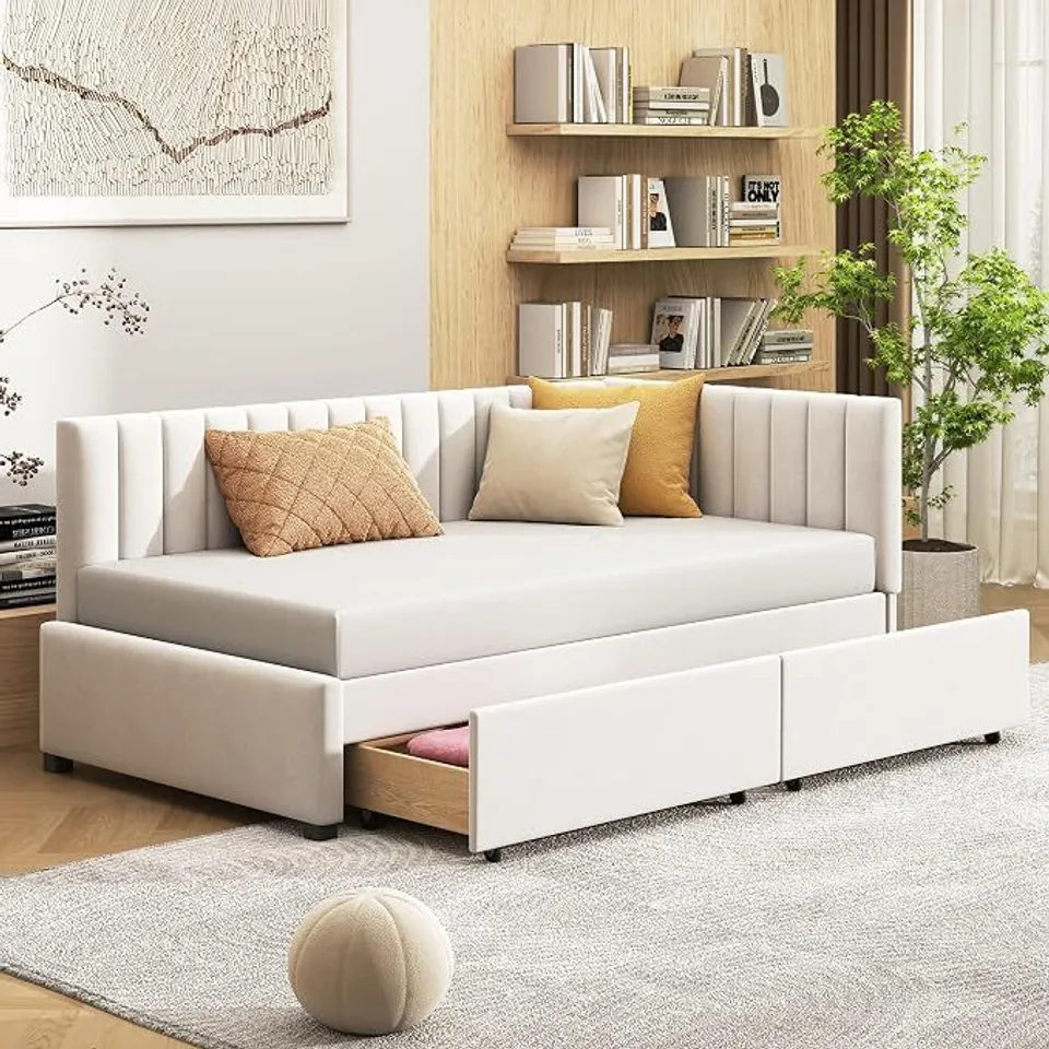 BOXED ZERBACO SOFA BED 90X200 CM BEIGE (2 BOXES)