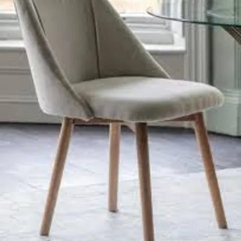 BOXED PAIR OF GALLERY DIRECT ELLIOT DINING CHAIRS NEUTRAL
