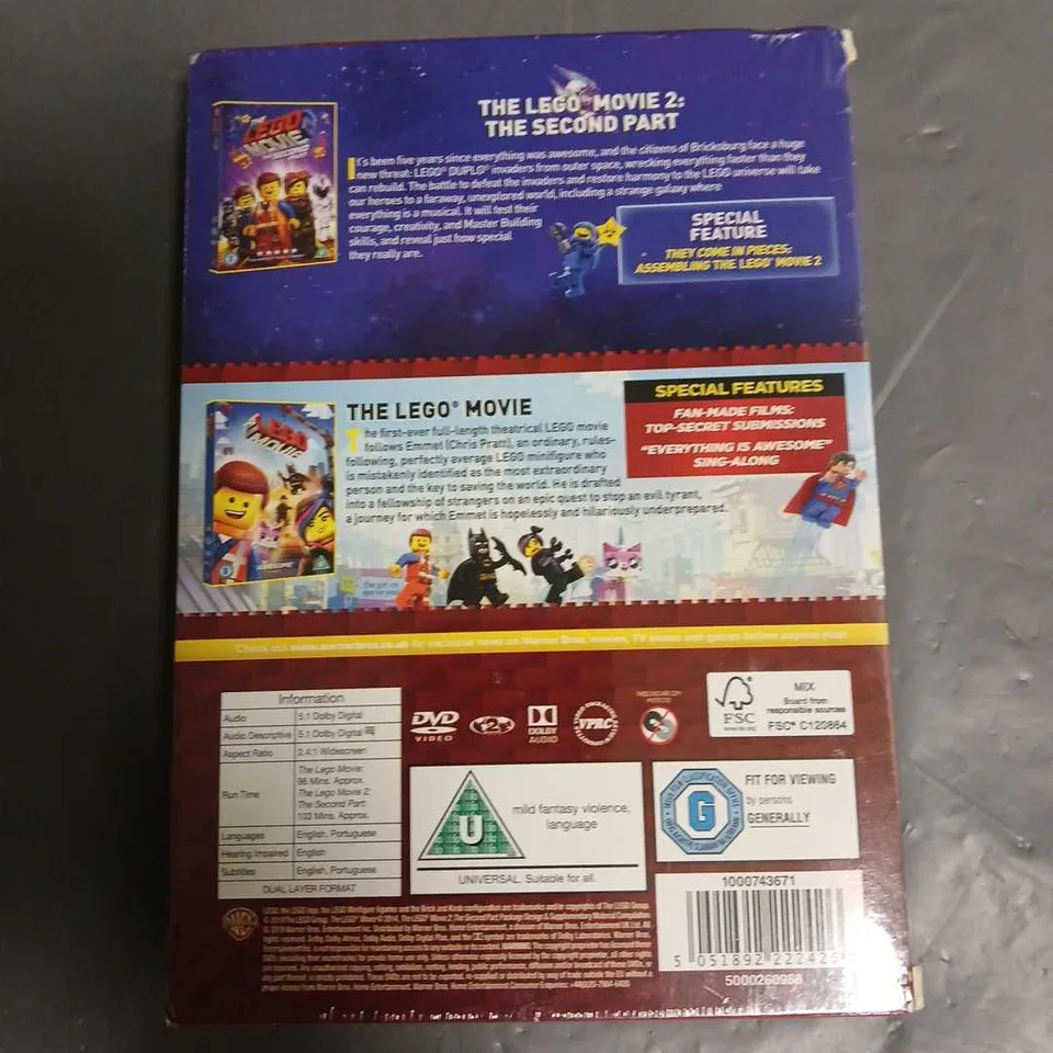 SEALED THE LEGO MOVIE EXTRA AWESOME 2-MOVIE COLLECTION