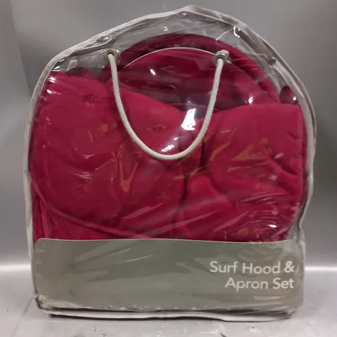 SURF HOOD & APRON SET - CHILLI
