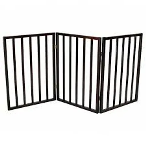 OYPLA BLACK DOG SAFETY FOLDING WOODEN PET GATE PORTABLE INDOOR BARRIER BOXED