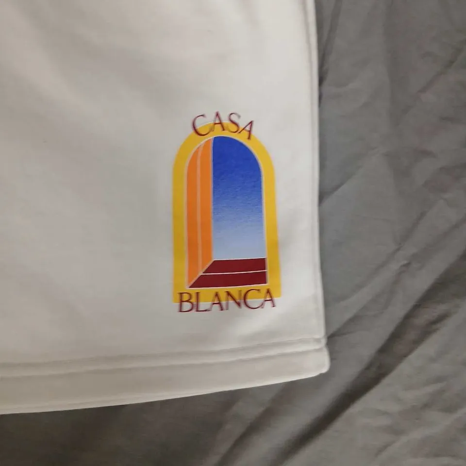 CASABLANCA TENNIS CLUB WHITE SHORTS – SIZE S (CASABLANCA LABEL)