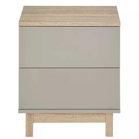 BRAND NEW BOXED KYOTO BEDSIDE CHEST, GREY OAK