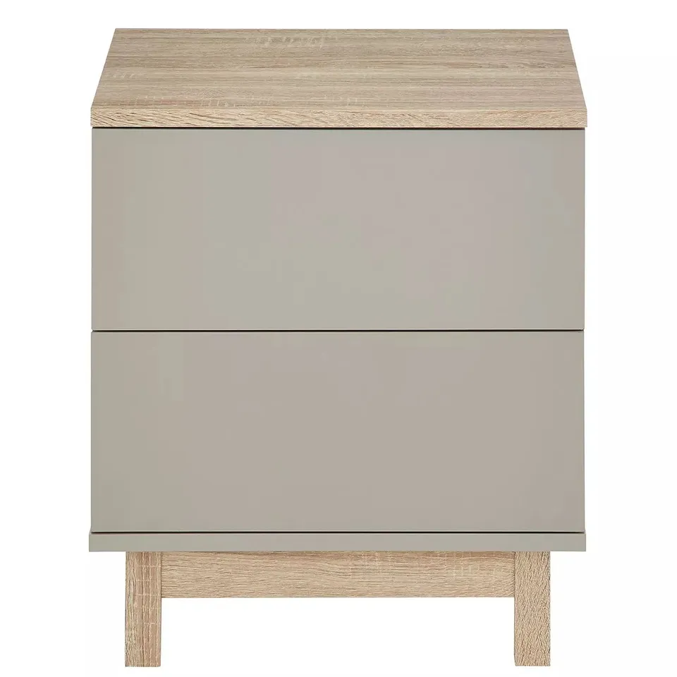 BRAND NEW BOXED KYOTO BEDSIDE CHEST, GREY OAK