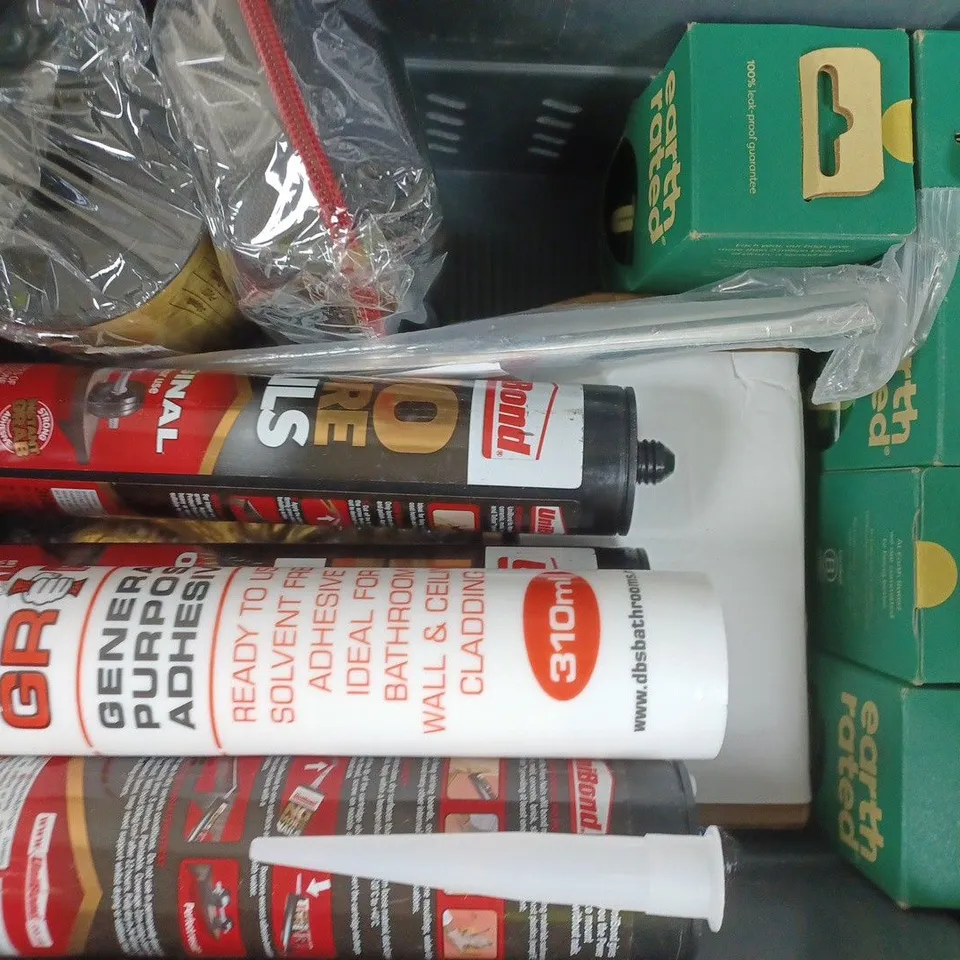 APPROXIMATELY 10 ASSORTED HOUSEHOLD ITEMS TO INCLUDE NO MORE NAILS, POOP BAGS, ETC