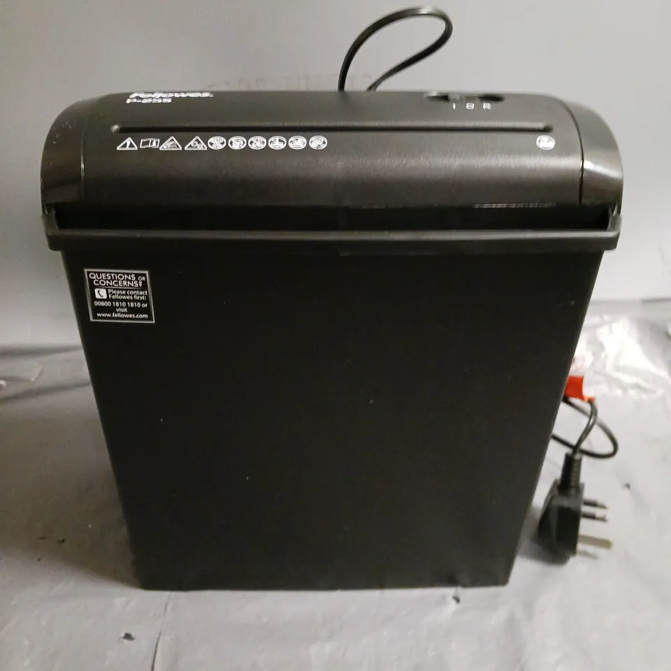 UNBOXED FELLOWES P-255 PAPER SHREDDER