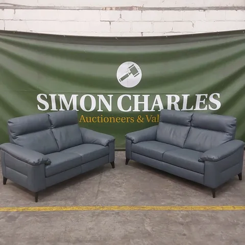 QUALITY DESIGNER ITALIAN MADE OLIVER SOFA SET // TO INCLUDE; THE OLIVER MAXI 2 SEATER LEATHER SOFA & OLIVER SMALL 2 SEATER SOFA 