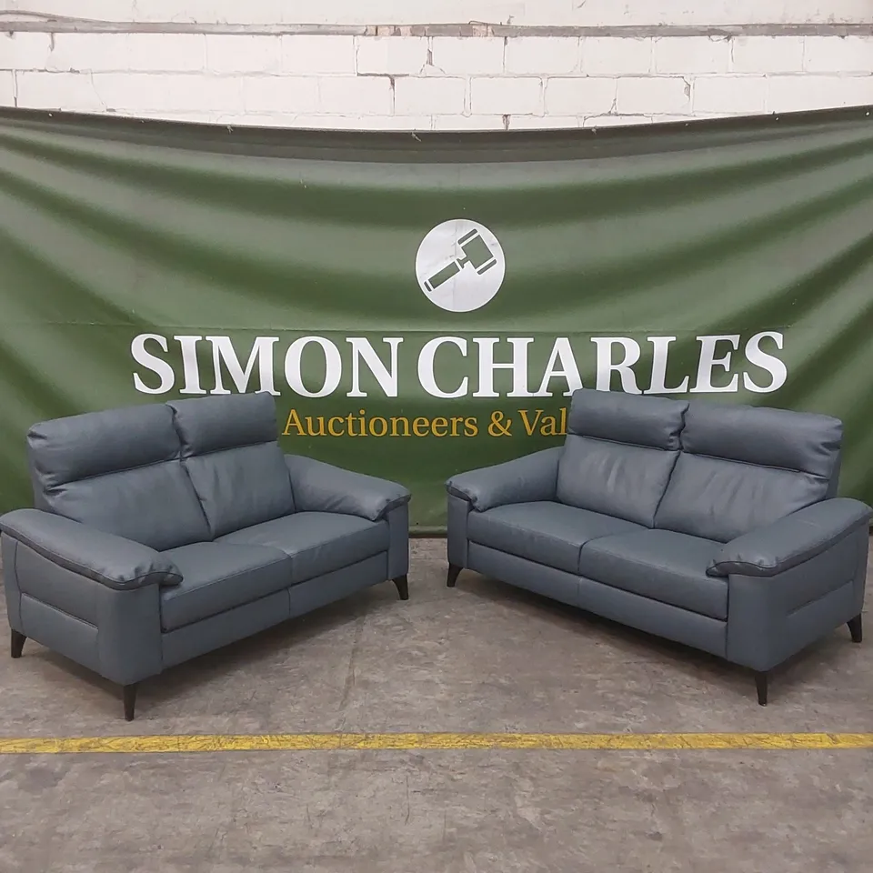 QUALITY DESIGNER ITALIAN MADE OLIVER SOFA SET // TO INCLUDE; THE OLIVER MAXI 2 SEATER LEATHER SOFA & OLIVER SMALL 2 SEATER SOFA 