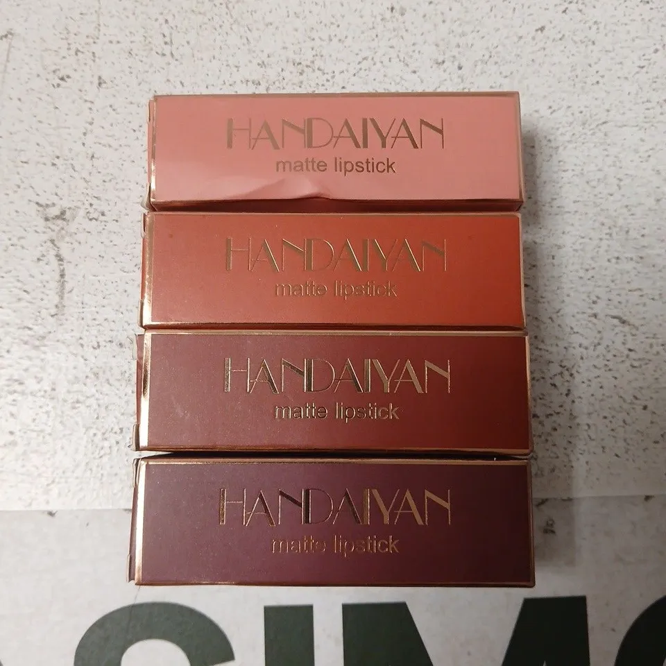 4 ASSORTED HANDAIYAN MATTE LIPSTICKS