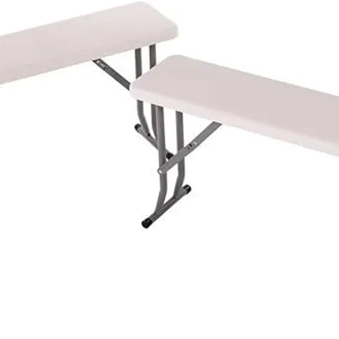 BOXED OYPLA 2X 3FT 95CM FOLDING HEAVY DUTY OUTDOOR 2 PERSON TRESTLE BENCH CHAIR