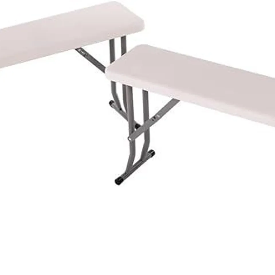 BOXED OYPLA 2X 3FT 95CM FOLDING HEAVY DUTY OUTDOOR 2 PERSON TRESTLE BENCH CHAIR