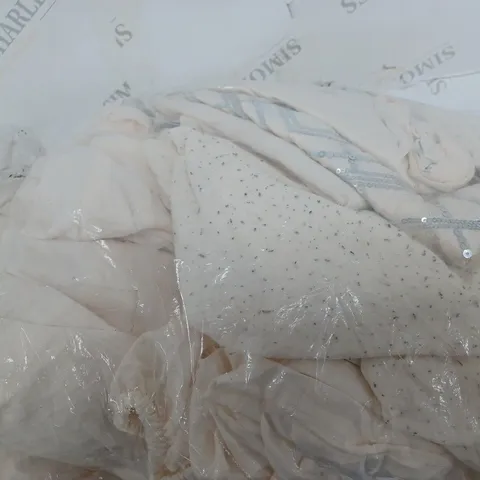 JULEIN MACDONALD SEQUIN BEDDING SET CHAMPAGNE SUPER KING 