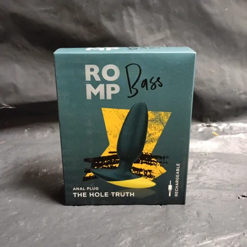 BOXED ROMP BASS RECHARGEABLE ANAL PLUG - THE HOLE TRUTH