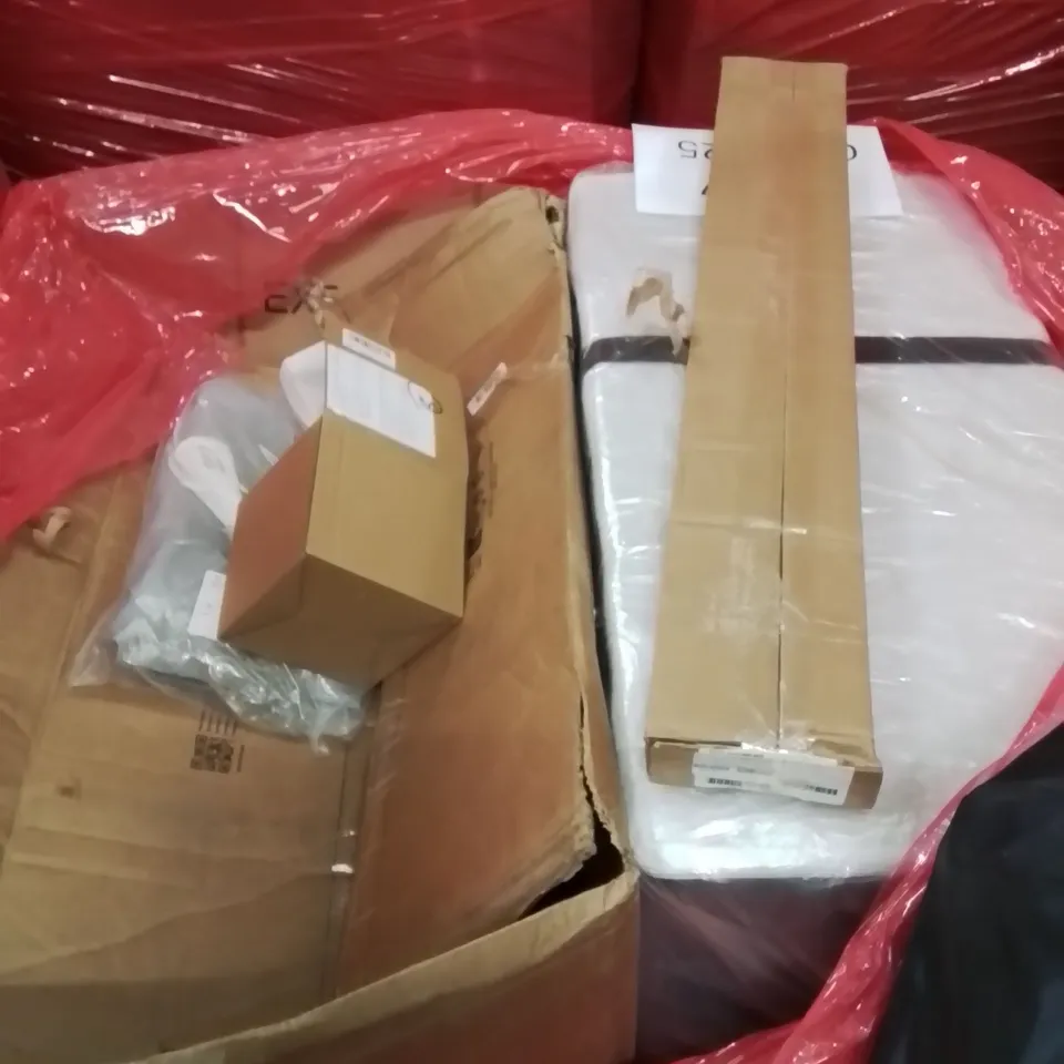 PALLET OF ASSORTED HOUSEHOLD PRODUCTS AND ITEMS TO INCLUDE;DOG BEDS,GAMING CHAIR,