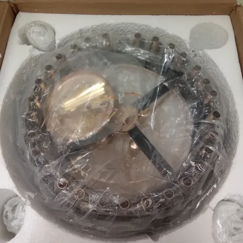 BOXED 5 LIGHT CEILING LIGHT - GOLD/BLACK