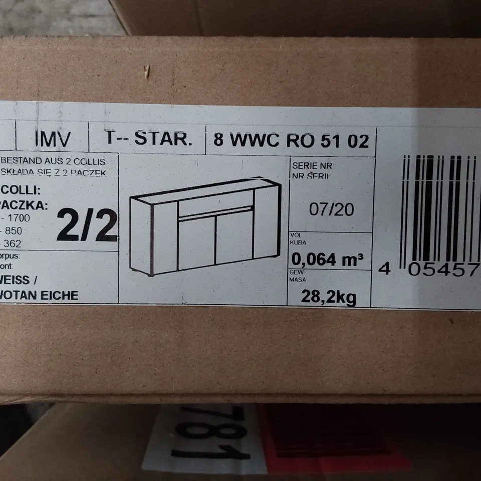 BOXED T-STAR SIDEBOARD WHITE (2 BOXES)