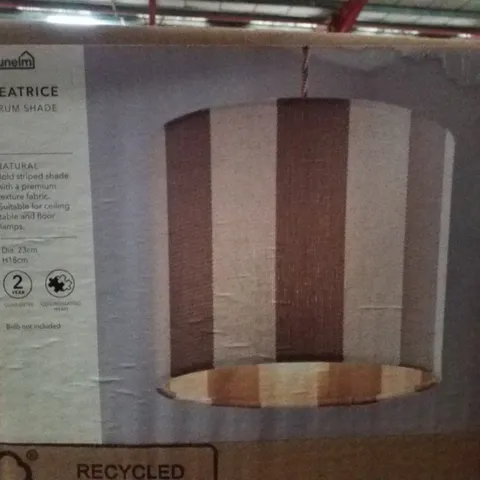 Boxed dunelm Beatrice drum shade - natural 