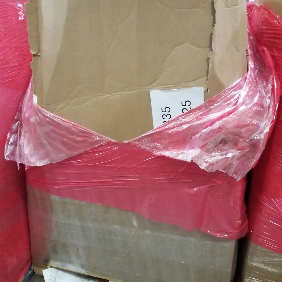 PALLET CONTAINING ASSORTED PRODUCTS INCLUDING AB WHEEL, MARBLE EFFECT WALLPAPER, VINYL FLOORING PLANKS, GIFT BOXES