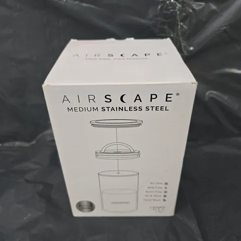 BOXED AIRSCAPE MEDIUM STAINLESS STEEL COFFEE CONTAINER