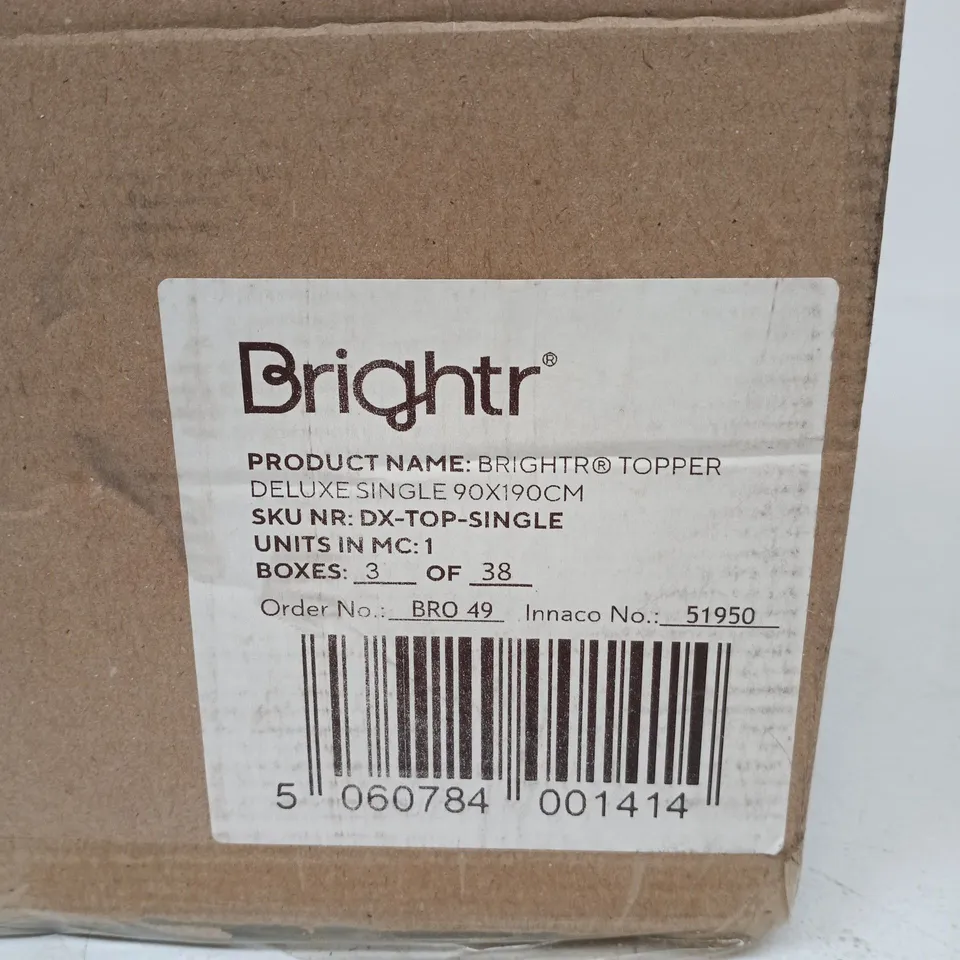BRIGHTR TOPPER DELUXE SINGLE 90 X 190CM
