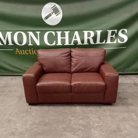 HAMPSHIRE ITALIAN LEATHER 2 SEATER SOFA