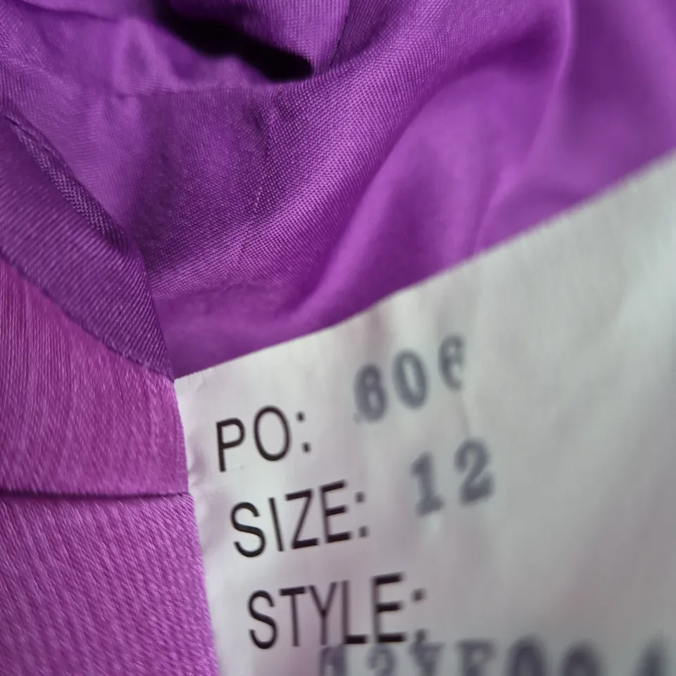 Purple Women's Evening Dress with matching jacket , Size 12