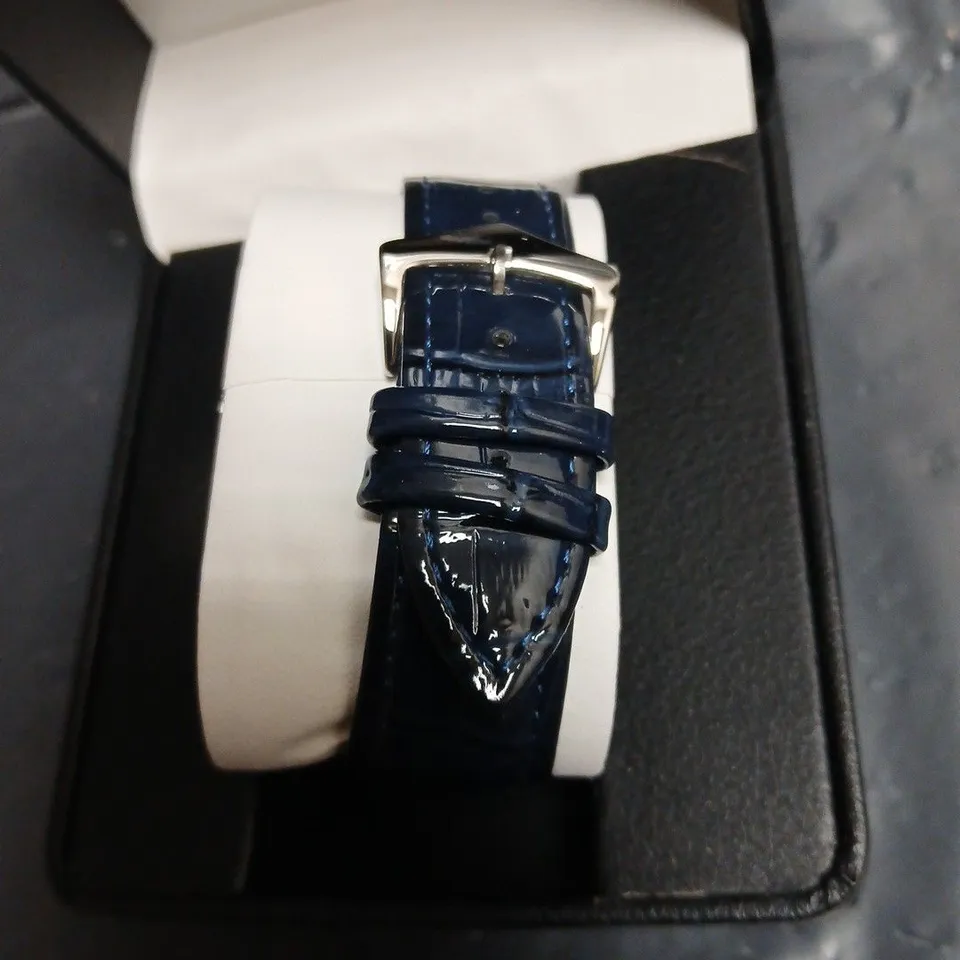 ERNEST FERDINAND QUARTZ WRISTWATCH – BLUE STRAP, BOXED