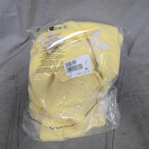 BAGGED APRICOT DAISY APPLIQUES BOXY JUMPER IN YELLOW SIZE XL