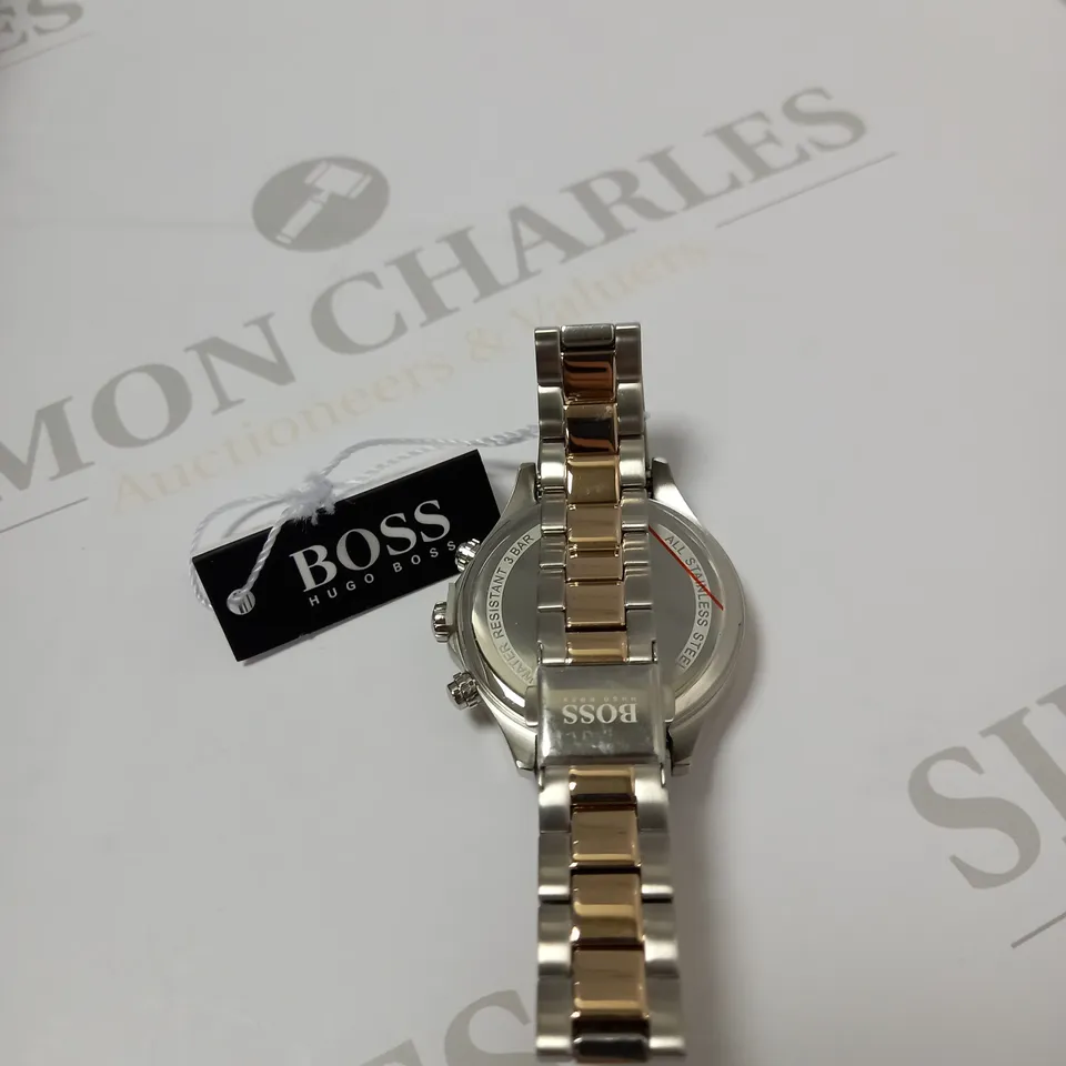 HUGO BOSS HERA SILVER MULTI DIAL TWO TONE BRACELET WATCH RRP £269