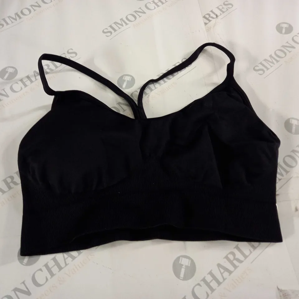 GYMSHARK BLACK SPORTS BRA - M