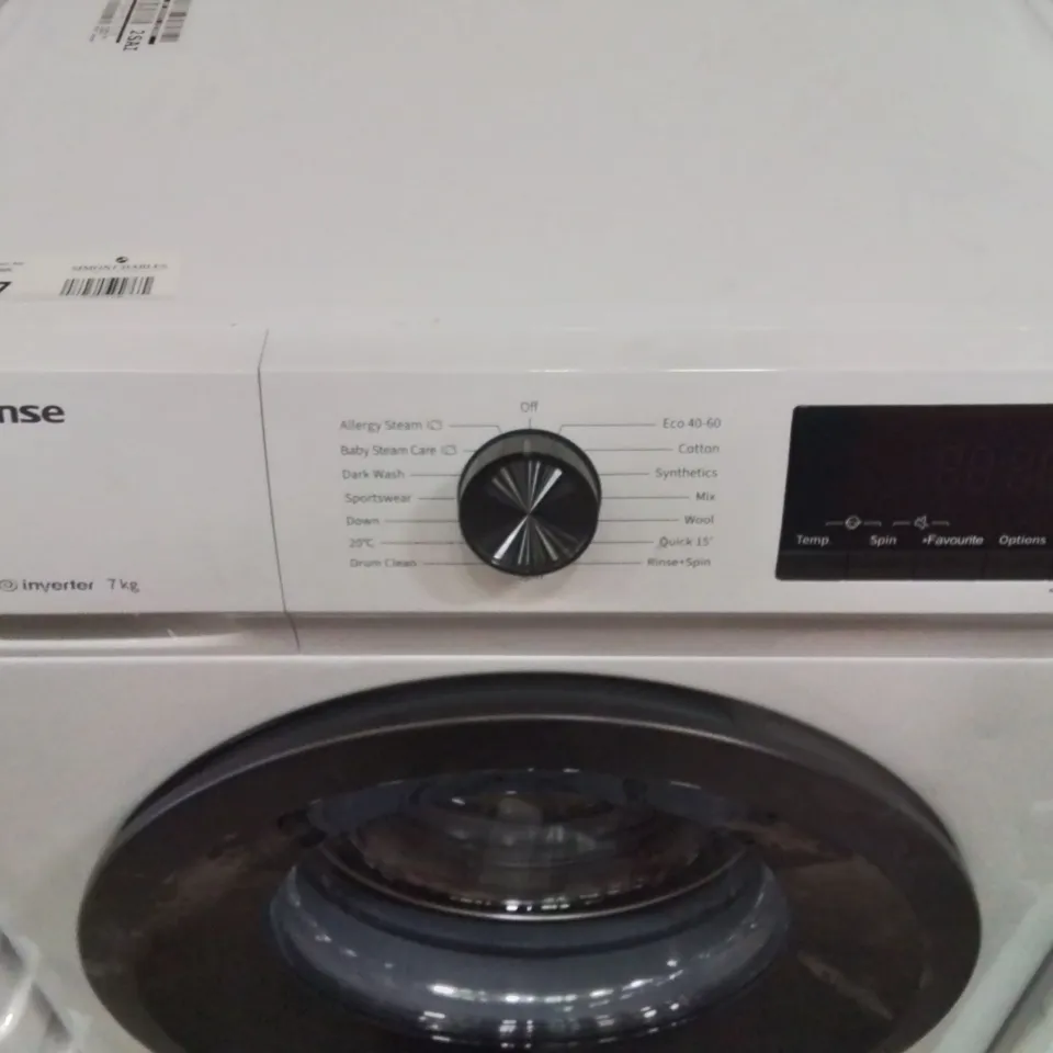 HISENSE WASHING MACHINE WFQP7012EVM 1200 RPM 7 KG - WHITE