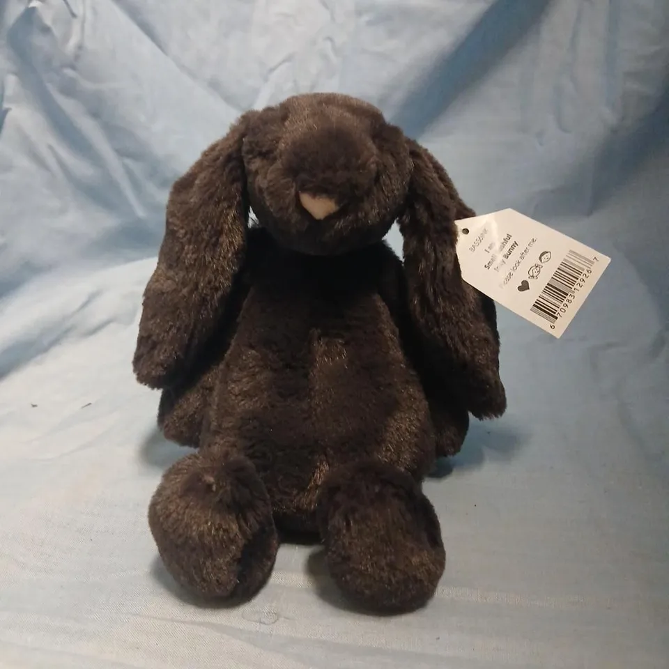 JELLYCAT BASHFUL INKY BUNNY – BROWN PLUSH RABBIT (LONDON)
