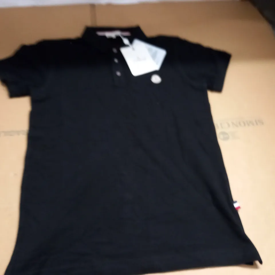 MONCLER BLACK POLO SHIRT - S