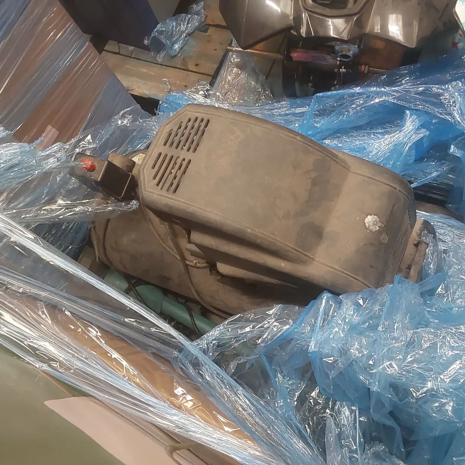 PALLET CONTAINING A VERY LARGE QUANTITY OF ASSORTED ITEMS INCLUDING: AIR COMPRESSOR, WALL SOCKET PARTS ECT