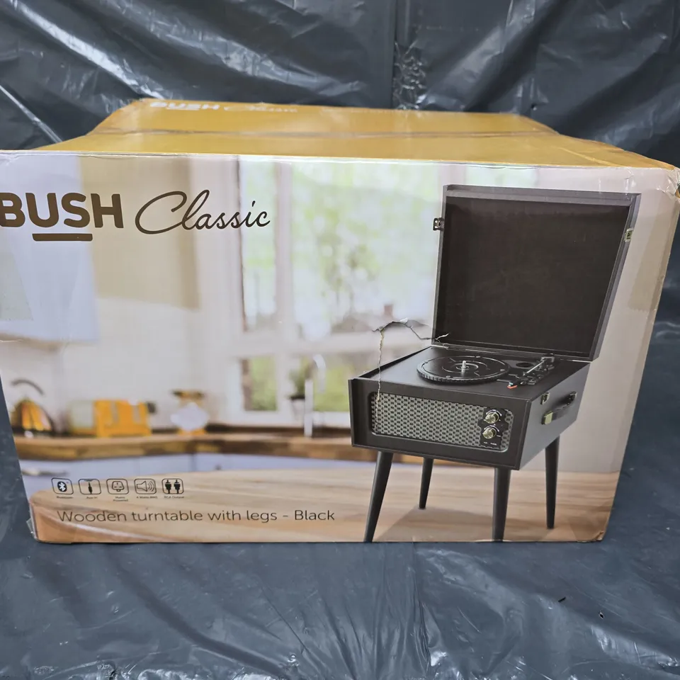 BUSH CLASSIC WOODEN TURNTABLE WITH LEGS