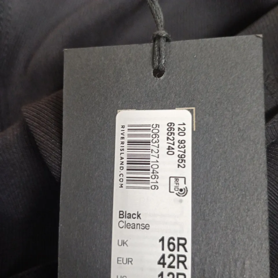 RIVER ISLAND WOMEN'S BLACK TROUSERS – UK 16R (EUR 42R)