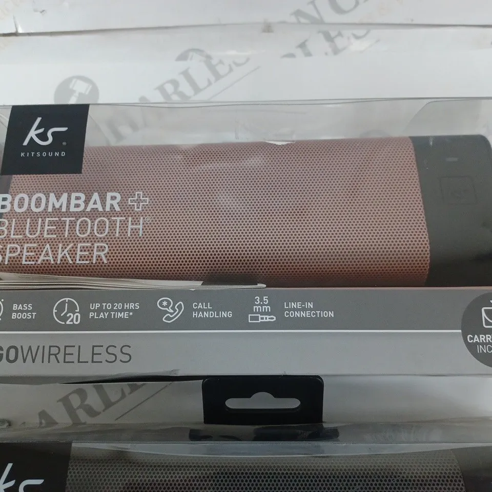 LOT OF 4 KITSOUND BOOMBAR + BLUETOOTH SPEAKERS